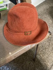 Geo W Bollman Women’s Doeskin Brown Hat Made In USA 100 Percent Wool Medium Hat