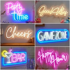 LED Neon Sign Light Wall Hanging Lights USB Bar Lamp Night Light Party Decor