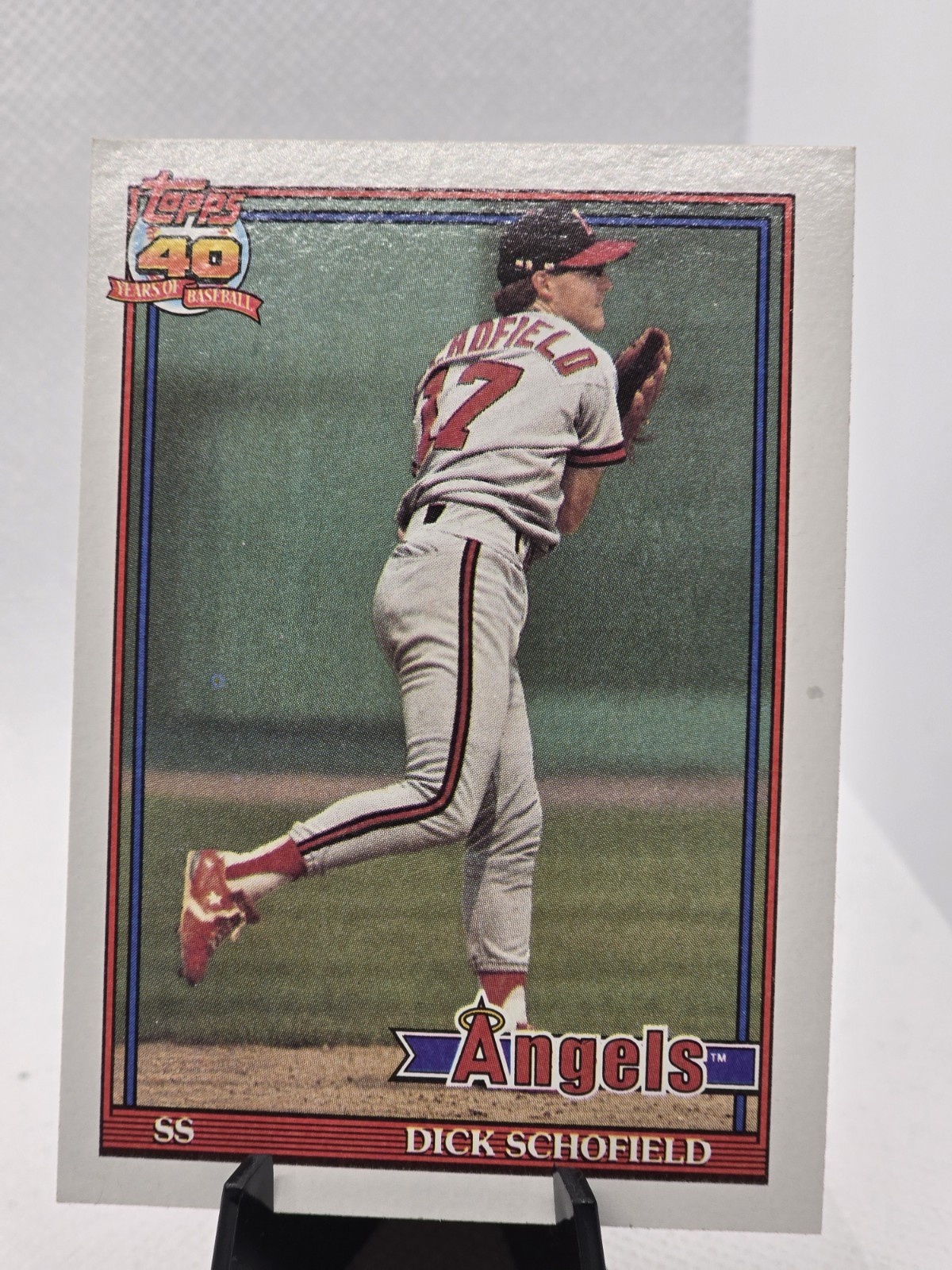 1991 Topps #736 Dick Schofield California Angels NM