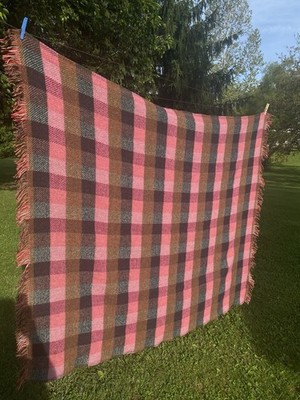 Craftcentre Cymru Reversible Wool Plaid Blanket 68 L X 59 W Great Britain