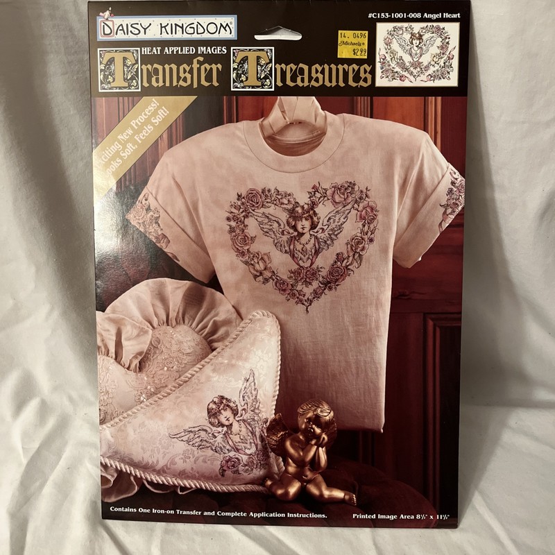 Daisy Kingdom Transfer Treasures/ #C153-1001-008 Angel Heart - Iron On Transfer 