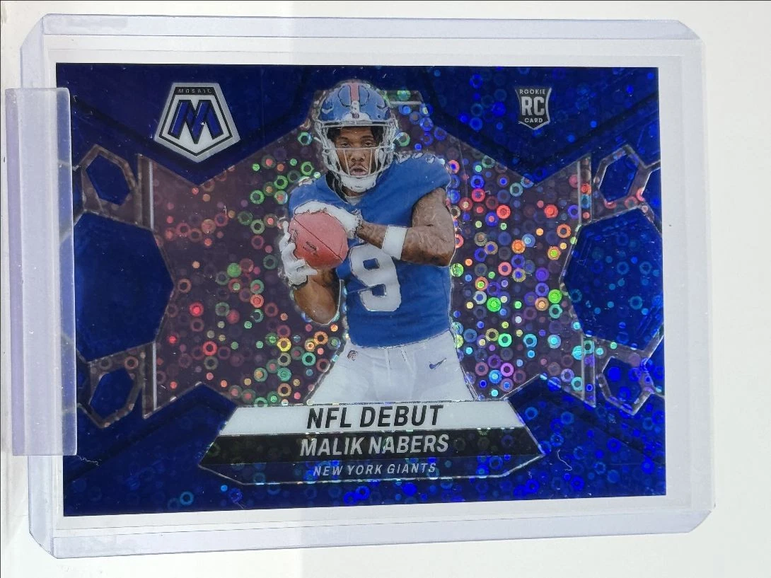 MALIK NABERS 2024 MOSAIC NFL DEBUT ROOKIE BLUE NO HUDDLE RC /75 Q1787