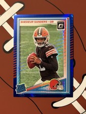 2025 Panini Donruss Optic Rated Rookie Shedeur Sanders Blue Hyper