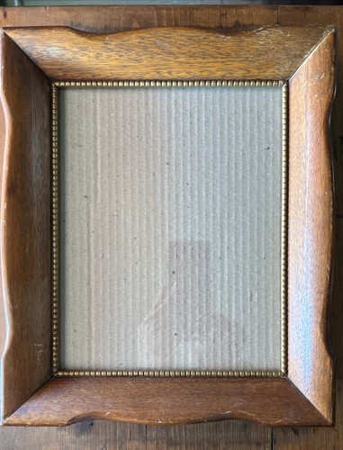 Vintage Medium Wood Picture Frame With Gold Accents 8x10