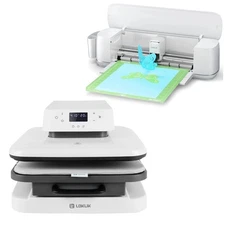 LOKLiK by HTVRONT White Automatic Heat Press Machine 15 x 15 + Cutting Machine