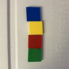Investigations Colored Plastic Math Manipulatives Tiles Squares Ages 4-11