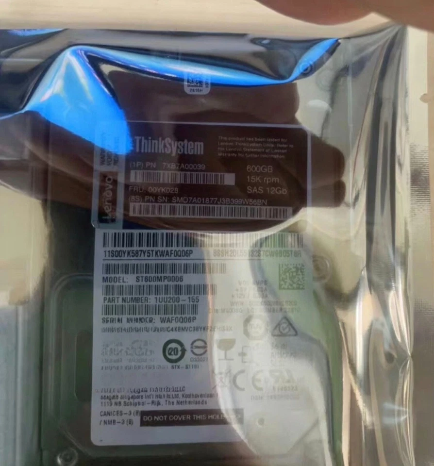 Lenovo 7XB7A00039 00YK028 600GB 3.5" 15K SAS 12Gb Server HDD Hard Drives - Image 3 of 3