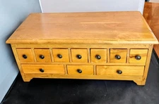 Vintage MCM SALESMAN SAMPLE MINIATURE CHEST OF DRAWERS/TRIPLE DRESSER  Maple