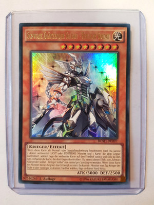 Schwarz Glänzender Soldat-Heiliger Soldat BOSH-DE097 Ultra-Rare 1 Auf YUGIOH EX