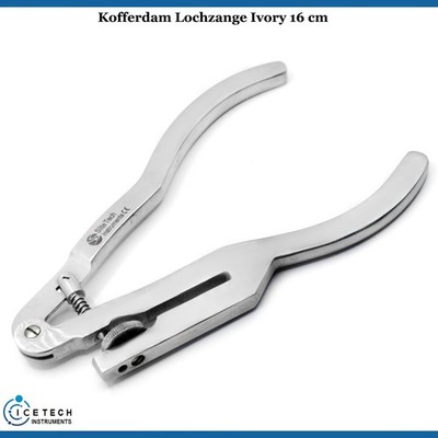 Kofferdam-Lochzange Ivory-Zange-16-cm KFO Zahnarzt Dental zange rubber dam plier