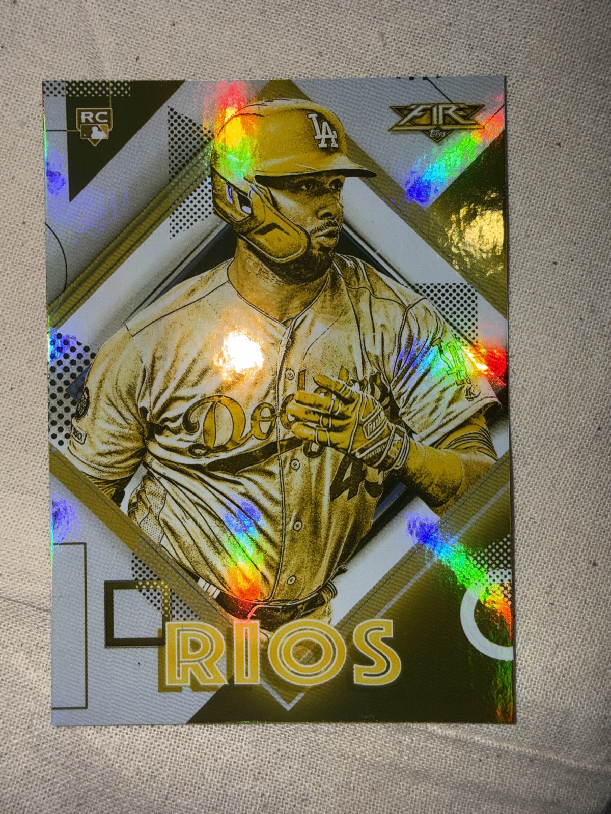 2020 Topps Fire - Edwin Rios #167 Gold Minted (RC)
