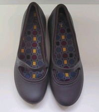 Crocs Womens Brown/ Alice Work Slip On Comfort Mary Jane Flats Size 9 UK
