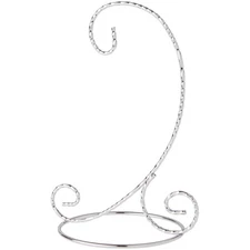 Bard's Twisted Silver Ornament Stand, Small, 7" H x 5.125" W x 5.125" D
