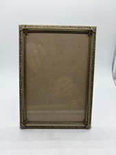 Vintage Ornate Gold Tone Corner Detail Photo Frame Velvet Maroon Easel MCM
