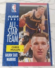 Chris Mullin 1991 All Star Team Fleer Basketball Card#218 Golden State Warriors