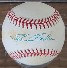 STEVE BARBER SIGNED OAL BUDIG BASEBALL YANKEES ORIOLES PILOTS BRAVES CUBS DEC