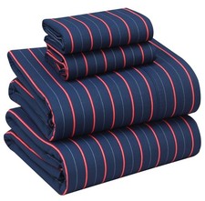 RUVANTI 100 Cotton Sheets Queen Size Set, 4 Pieces, Soft Breathable Percale W
