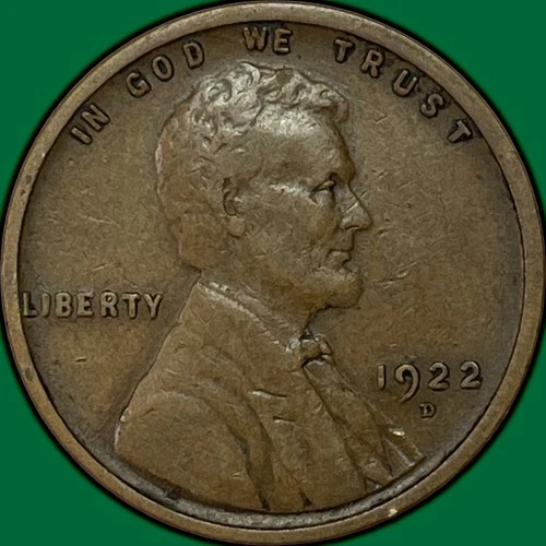 1922-D Lincoln Wheat Cent Very Fine VF Coin #34848