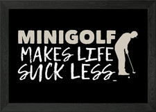 Poster arte da parete con cornice minigolf che dice scherzo pun quadro stampa su tela