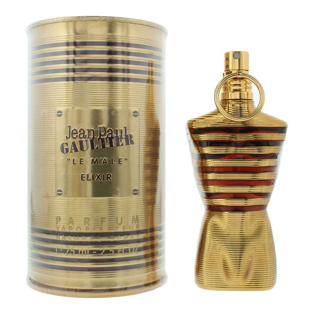 Jean Paul Gaultier Le Male Elixir Parfum 75ml for Men - Lavender, Tonka Bean, Tobacco, Honey Fragrance - Image 3