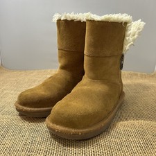 Koolaburra UGG Aribel Girls 2 Short Chestnut Tan Suede Boots Winter 1117813