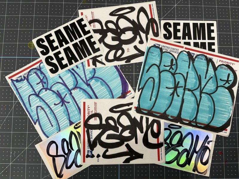 SEAME Graffiti Sticker Tag Style, Sticker pack  Art