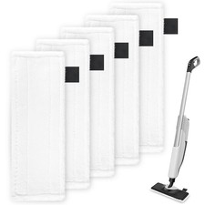 Jikefa 5PCS Replacement Steam Mop Pad, Compatible with Karcher no, White