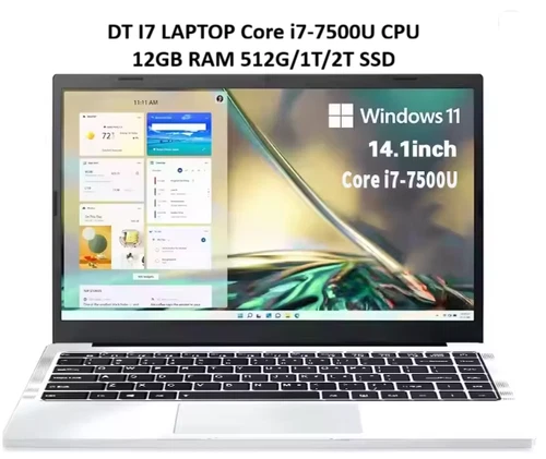 DT 14.1" Laptop Modern FHD Intel Core I7-7500U 12GB RAM 512G/1T/2T SSD Win11 Pro