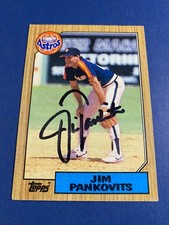 JIM PANKOVITS 1987 TOPPS #249 AUTO SIGNED HOUSTON ASTROS RED SOX SOUTH CAROLINA