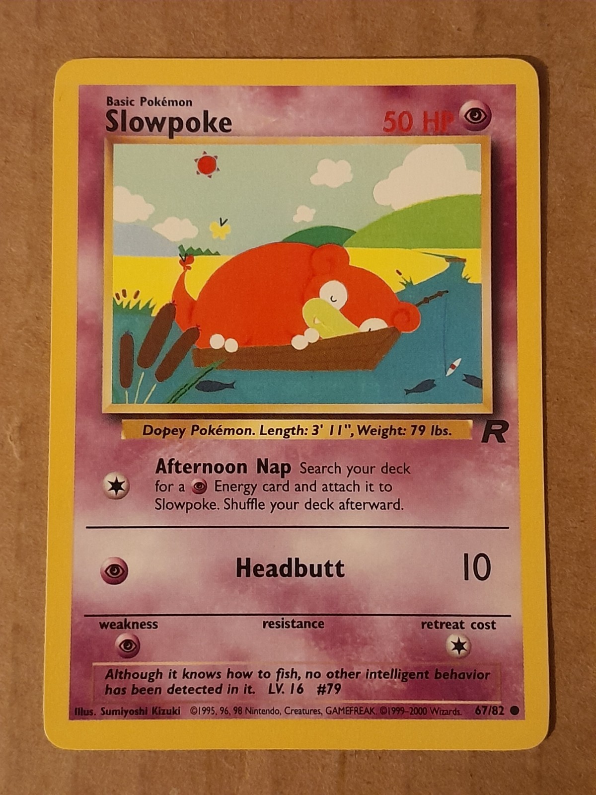 Pokemon Slowpoke 67/82 Team Rocket NM See Pictures