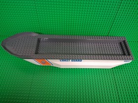 LEGO Boat Ship Unitary Hull & Deck Only City COAST GUARD 60014 16" White