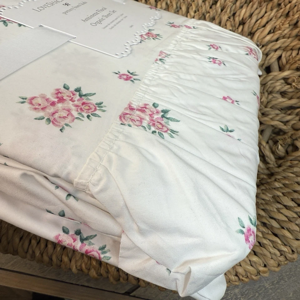 JUEGO DE SÁBANAS DE ALGODÓN ORGÁNICO FLORAL ANTOINETTE LOVESHACKFANCY NIÑOS GRANERO DE CERÁMICA, DOS Foto 3 de 4