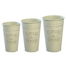 Galvanized Metal Vases Rustics Flower Bucket Vases for Cut Flowers Home Decors
