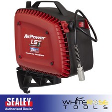 Sealey Air Compressor Wall Mounting Oil Free 1.5hp with 7m Retractable Hose Reel