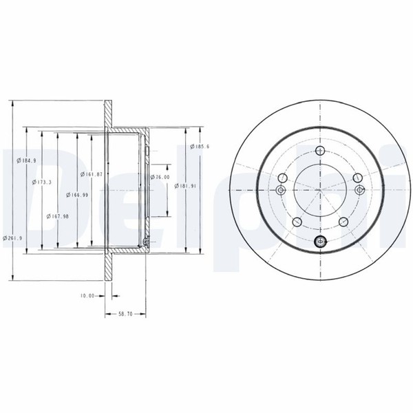2X Bremsscheibe Delphi BG4327 FüR KIA Soul TD Cerato AM 1 2 Crdi 115 128 Cvvt-image