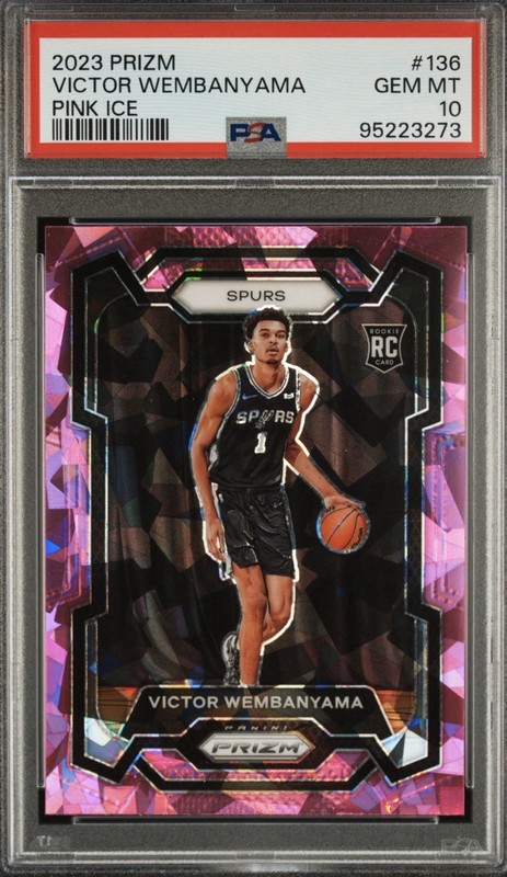 Panini 2023-24 Prizm Victor Wembanyama #136 Pink Ice Prizm RC PSA 10