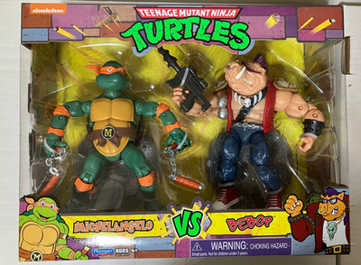 Teenage Mutant Ninja Turtles Michelangelo Vs Bebop 6'' Action Figures Playmates