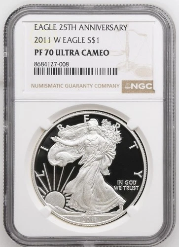 2011 W Proof American Silver Eagle NGC PF70 UCAM Brown Label - A617