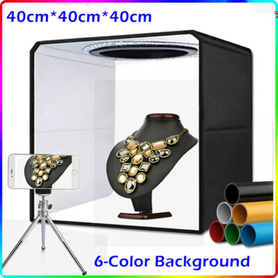 Professional Fold Photography Light Box 40cm 6 color background Studio Lightbox 