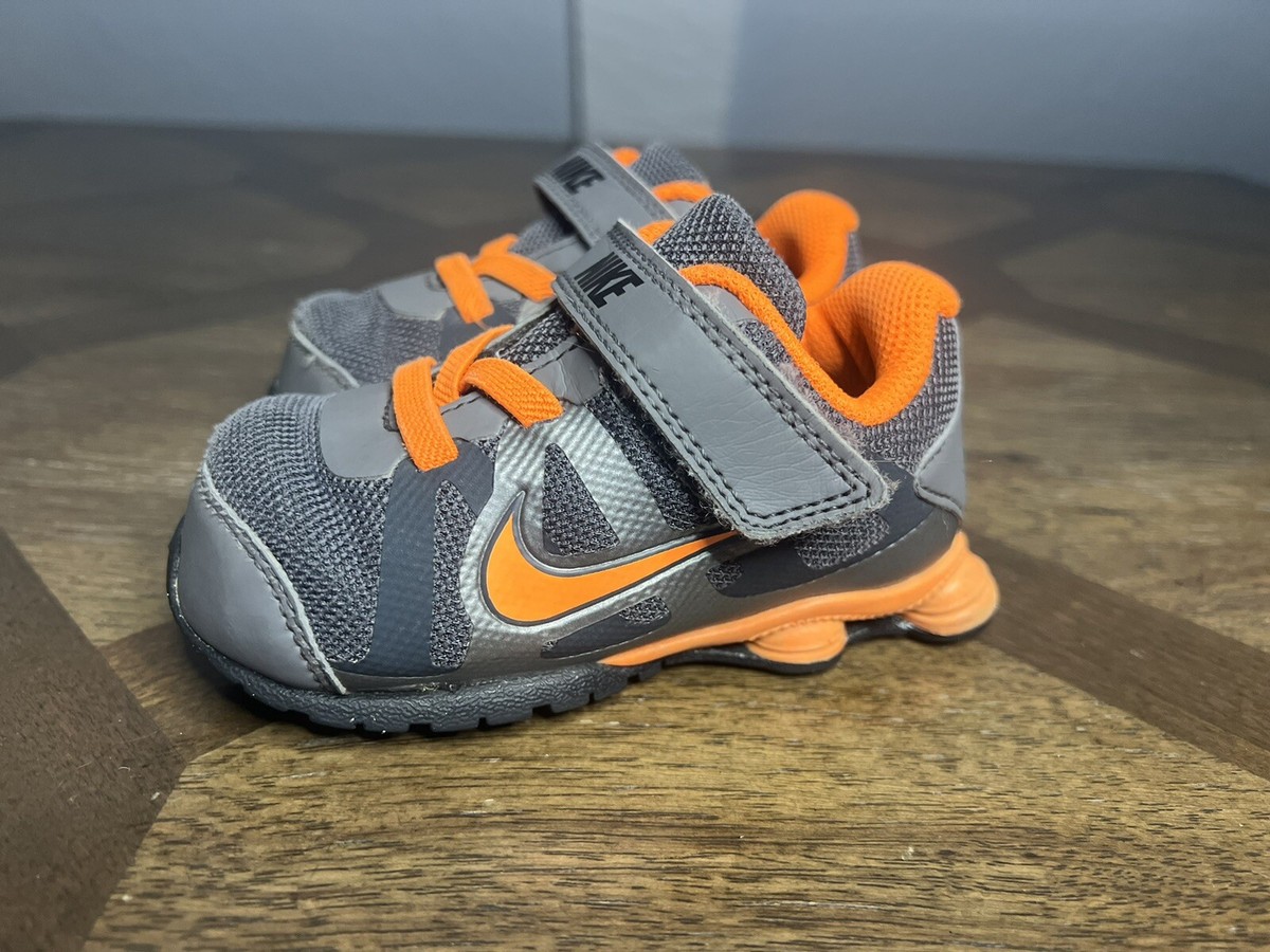 Nike Shox Turbo 13 Toddler's Size 6.5C Gray/Silver Orange Sneakers (525259-004) | eBay