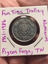 Vintage Transit Token Service Fun Time Trolley 1986 Pigeon Forge Tennessee