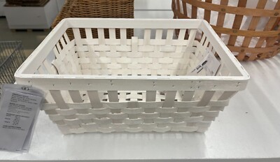 Brand New IKEA KNARRA White Pine Basket 38X29X16 Cm (15X11 ½X6 ¼