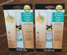 2 x Aleene's Original JEWELRY & METAL GLUE Instant Adhesive (0.7 fl. oz. Each)