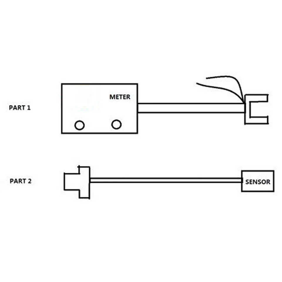 1 Juego de Medidor Digital de Temperatura de Gases de Escape LED Azul Coche EGT con Sensor NPT de 1/8 Nuevo Foto 3 de 4