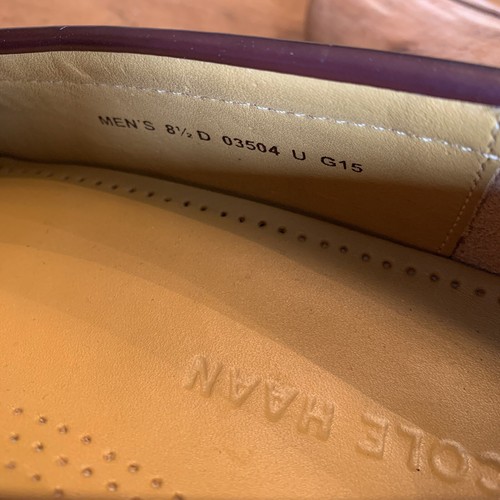 Cole Haan Burgundy Penny Loafers Mens 8.5 D - Picture 9 of 9