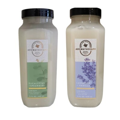 NEW 2 BATH & BODY WORKS EUCALYPTUS SPEARMINT LUXE BUBBLE BATH + Lavender Vanilla