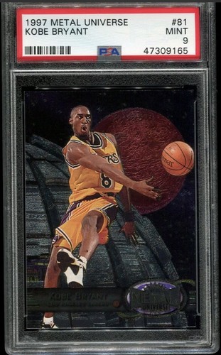 1997-98 Metal Universe #81 Kobe Bryant Los Angeles Lakers HOF PSA 9 MINT