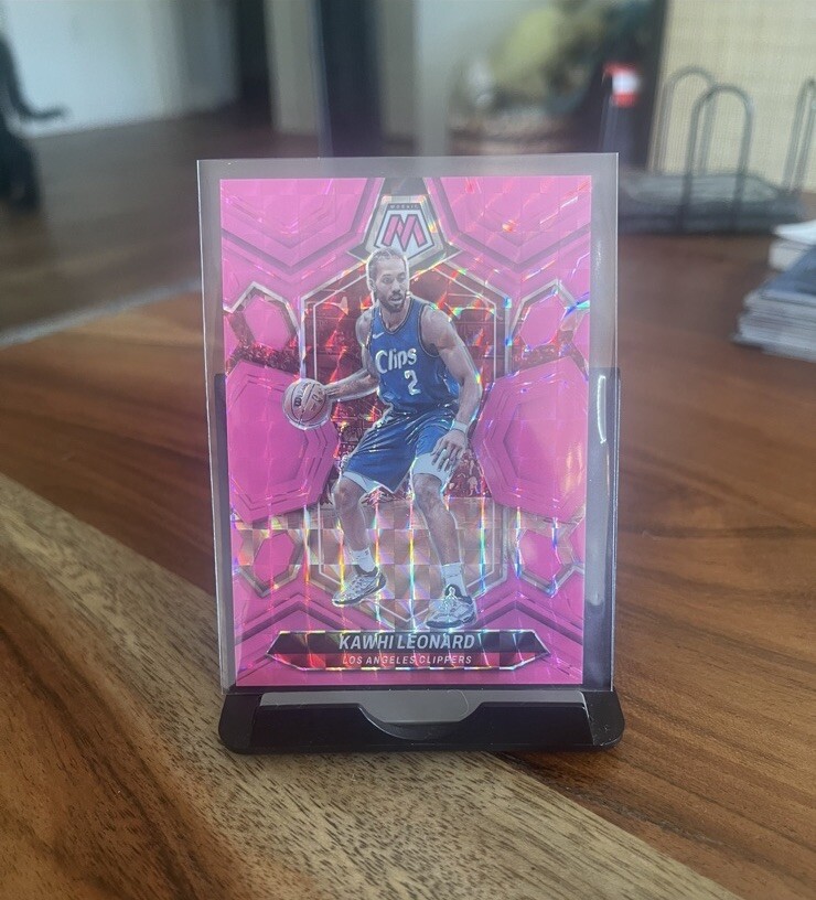 2023-24 Mosaic Kawhi Leonard Pink Fluorescent Prizm 05/10 Clippers #149