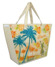 Hawaiian insulated Cooler Lunch Eco Tote Shopping Bag Hot Cold Hawaii Hula SM N