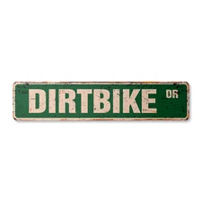 DIRTBIKE Vintage Street Sign Metal Plastic motocross racer racings BMX